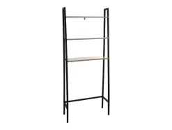 Vente-unique Toiletmeubel-Staande Plank Mcw-K82, Grijsbruin