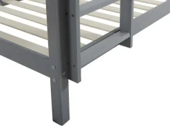 Vente-unique Kinderbed Stapelbed-Stapelbed Anicet Ii - 2 X 90X 190 Cm - Massief Grenen - Grijs