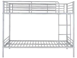 Vente-unique Kinderbed Stapelbed-Stapelbed Duotis Ii - 2 X 90 X 190 Cm - Zilver
