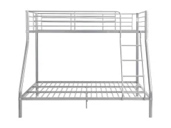 Vente-unique Kinderbed Stapelbed-Stapelbed Elevatio Iii - 90/140 X 190 Cm - Metaal - Zilver