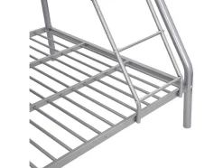 Vente-unique Kinderbed Stapelbed-Stapelbed Elevatio Iii - 90/140 X 190 Cm - Metaal - Zilver