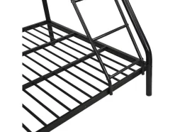 Vente-unique Kinderbed Stapelbed-Stapelbed Elevatio Iv - 90 En 140 X 190 Cm - Staal - Zwart