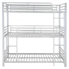 Vente-unique Kinderbed-Stapelbed Elouan - 3 X 90 X 190 Cm - Grijs