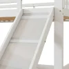 ModernLuxe Kinderbed Stapelbed-Stapelbed Voor Kinderen 140X200Cm - Met Opbergtrap En Glijbaan - Wit