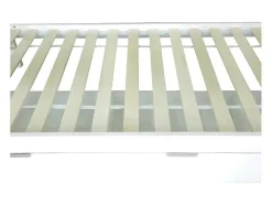 ModernLuxe Kinderbed Stapelbed-Stapelbed 90X200Cm - Grenenhout En Mdf Structuur - Met Glijbaan En Opbergtrap - Een Grote Lade Onder Het Bed - Wit