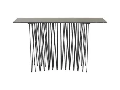Furniture Fashion Sidetable-Stone Sidetable 37X130 Cm Glas Zwart Marmor Decor.