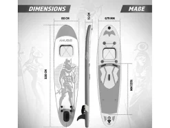 Vente-unique Watersport-Sup Board Anubis 320 Cm - Zilver - Incl. Accessoires