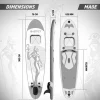 Vente-unique Watersport-Sup Board Anubis 305 Cm - Zilver - Incl. Accessoires