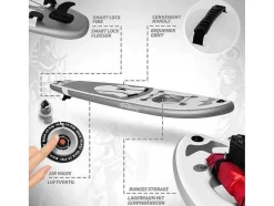 Vente-unique Watersport-Sup Board Anubis 305 Cm - Zilver - Incl. Accessoires