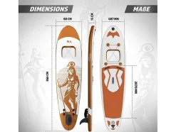 Vente-unique Watersport-Sup Board Bastet 366 Cm - Rose Goud - Incl. Accessoires