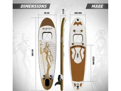 Vente-unique Watersport-Sup Board Gold Ra 305 Cm - Goud - Incl. Accessoires