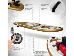 Vente-unique Watersport-Sup Board Gold Ra 366 Cm - Goud - Incl. Accessoires