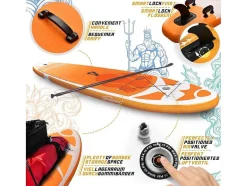 Vente-unique Watersport-Sup Board Kraken 305 Cm - Oranje - Incl. Accessoires