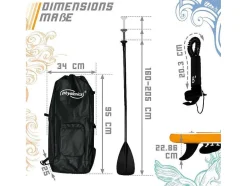 Vente-unique Watersport-Sup Board Kraken 320 Cm - Oranje - Incl. Accessoires