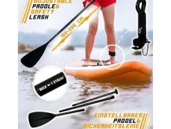 Vente-unique Watersport-Sup Board Kraken 366 Cm - Oranje - Incl. Accessoires