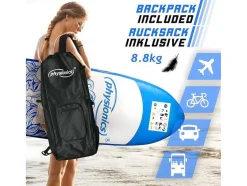 Vente-unique Watersport-Sup Board Poseidon 366 Cm - Blauw - Incl. Accessoires