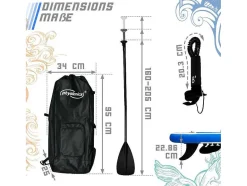 Vente-unique Watersport-Sup Board Poseidon 305 Cm - Blauw - Incl. Accessoires
