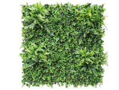 Vente-unique Plantenwand-Synthetische Groene Begroeide Muur - Pakket Van 3M - Matcha