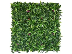 Vente-unique Plantenwand-Synthetische Groene Begroeide Muur - Pakket Van 3M - Ikaz