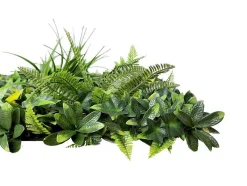 Vente-unique Plantenwand-Synthetische Groene Begroeide Muur - Pakket Van 1M - Delvin
