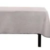 OZAIA Textiel Voor Eettafel-Tafellaken Van Katoen En Linnen Met Zwarte Rand - 170 X 250 Cm - Taupegrijs - Borina