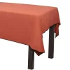 OZAIA Textiel Voor Eettafel-Tafellaken Van Katoen En Linnen Met Zwarte Rand - 170 X 300 Cm - Terracotta - Borina
