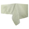 OZAIA Textiel Voor Eettafel-Tafellaken Van Katoen Met Beige Rand - 140 X 240 Cm - Groen - Loania