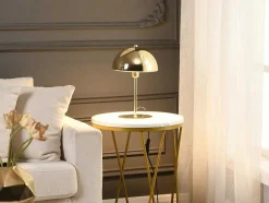 OZAIA Lamp-Tafellamp Met Champignonvorm En Vintage-Look Met Messingeffect - D 20 Cm X H 30 Cm - Goudkleurig - Ontario