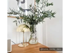OZAIA Lamp-Tafellamp Met Champignonvorm En Vintage-Look Met Messingeffect - D 20 Cm X H 30 Cm - Goudkleurig - Ontario
