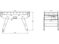 Vente-unique Spel Voor Binnen-Tafelvoetbal Suarez Van Mdf - L153 X B77,6 X H96 Cm - Wit