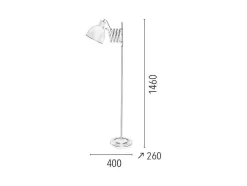 EPIKASA Staande Lamp-Talaro Vloerlamp, Wit, 40X26X146 Cm,