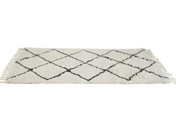 OZAIA Woonkamertapijt-Tapijt Berberstijl Marcus - 100% Wol - 120 X 170 Cm - Beige En Zwart
