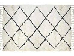 OZAIA Woonkamertapijt-Tapijt Berberstijl Marcus - 100% Wol - 120 X 170 Cm - Beige En Zwart