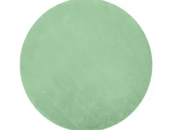 RugsX Tapijt Rond-Tapijt Bunny Rond Groen Imitatie Konijnenvacht Cercle 80 Cm