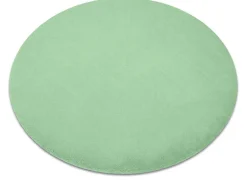 RugsX Tapijt Rond-Tapijt Bunny Rond Groen Imitatie Konijnenvacht Cercle 80 Cm