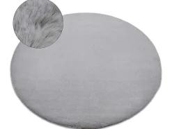 RugsX Tapijt Rond-Tapijt Bunny Rond Zilver Imitatie Konijnenvacht Cercle 100 Cm