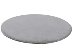RugsX Tapijt Rond-Tapijt Bunny Rond Zilver Imitatie Konijnenvacht Cercle 160 Cm