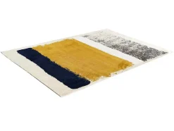 OZAIA Woonkamertapijt-Tapijt Camden - Polyester - 160 X 230 Cm - Mosterdkleur, Marineblauw, Grijs