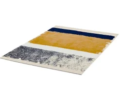 OZAIA Woonkamertapijt-Tapijt Camden - Polyester - 160 X 230 Cm - Mosterdkleur, Marineblauw, Grijs