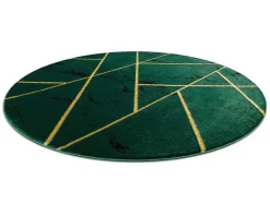 RugsX Tapijt Rond-Tapijt Emerald Exclusief 1012 Cirkel - Glamour, Stijlvol Marmer, Geome Cercle 200 Cm