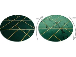 RugsX Tapijt Rond-Tapijt Emerald Exclusief 1012 Cirkel - Glamour, Stijlvol Marmer, Geome Cercle 200 Cm