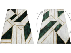 RugsX Klein Tapijt-Tapijt Emerald Exclusief 1015 Glamour, Stijlvol Marmer, Geometrisch Fl 120X170 Cm