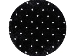 RugsX Tapijt Rond-Tapijt Fluffy 2370 Cirkel, Shaggy Stippen Antraciet / Wit Cercle 160 Cm