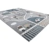 RugsX Kindervloerkleed-Tapijt Fun Strade Voor Kinderen, Straat, Stad Van Grijs 180X270 Cm