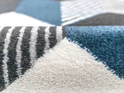 OZAIA Tapijt Scandinavisch-Tapijt Geometrisch Design Carrio - Polypropyleen - 160 X 230 Cm - Grijs, Wit En Blauw