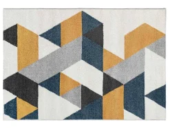 OZAIA Tapijt Scandinavisch-Tapijt Geometrisch Scandinavische Stijl Geomie - Polypropyleen - 120 X 170 Cm - Geel, Grijs En Blauw