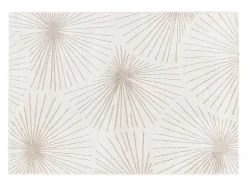 OZAIA Klein Tapijt-Tapijt Met Afwerking In Goudkleurig Lurex Livno - 120 X 170 Cm - Beige