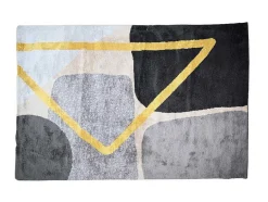 OZAIA Groot Tapijt-Tapijt Moderne Stijl Picadilly - 160X230Cm - Grijs, Zwart En Goud