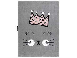 RugsX Kindervloerkleed-Tapijt Petit Cat Kat Poes Poesje Kroon Grijskleuring 120X170 Cm