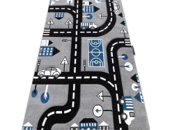 RugsX Kindervloerkleed-Tapijt Petit City Stad Straat Grijskleuring 200X290 Cm